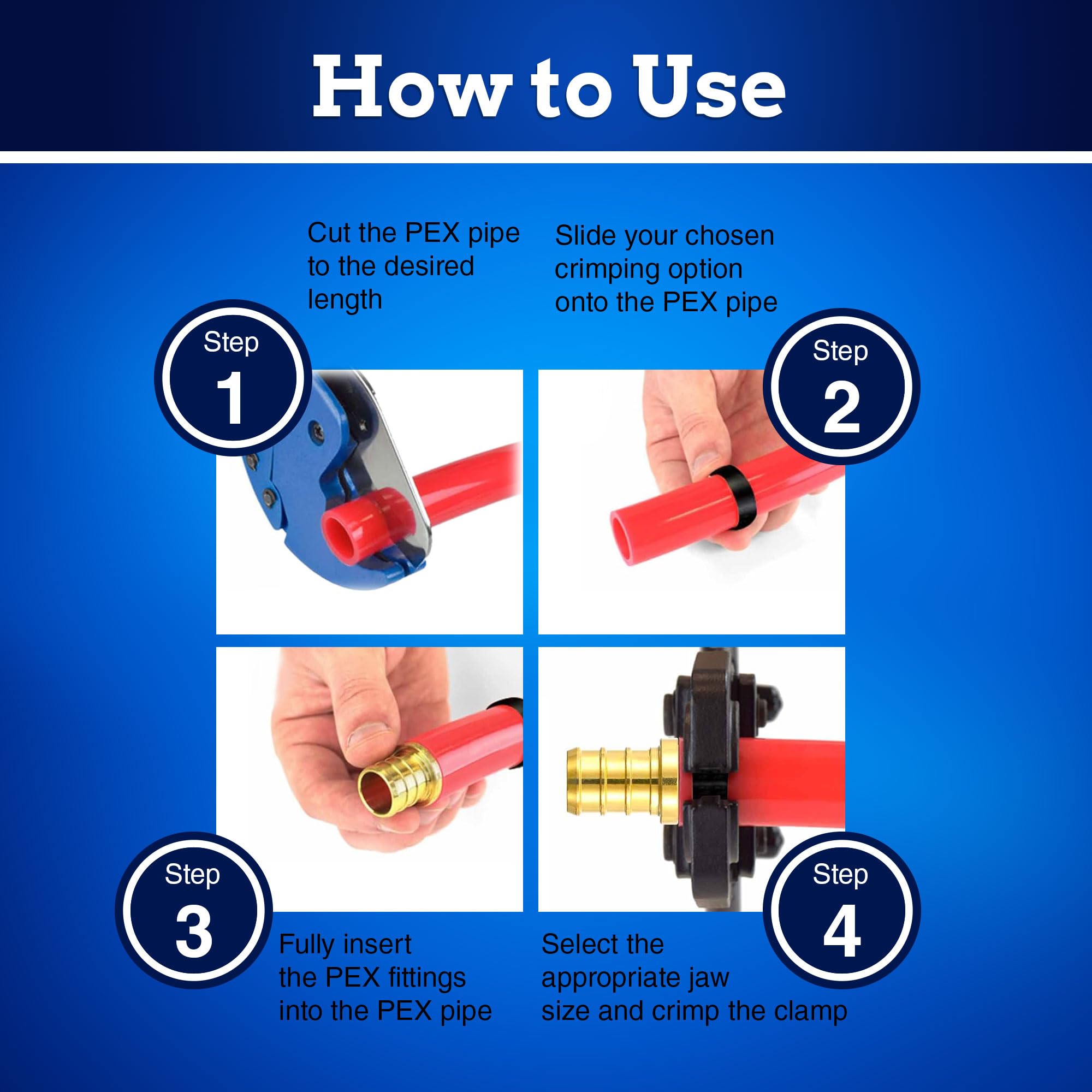 New Age America® 18pcs 1/2" PEX Fittings AquaFlow 360™ | 6 Elbow + 6 Tee + 6 Coupling | 1/2 Inch Brass | Barb PEX Fittings for PEX Pipe | Lead-Free Fittings | NSF, UPC, CUPC, ASTM F1807 Certified