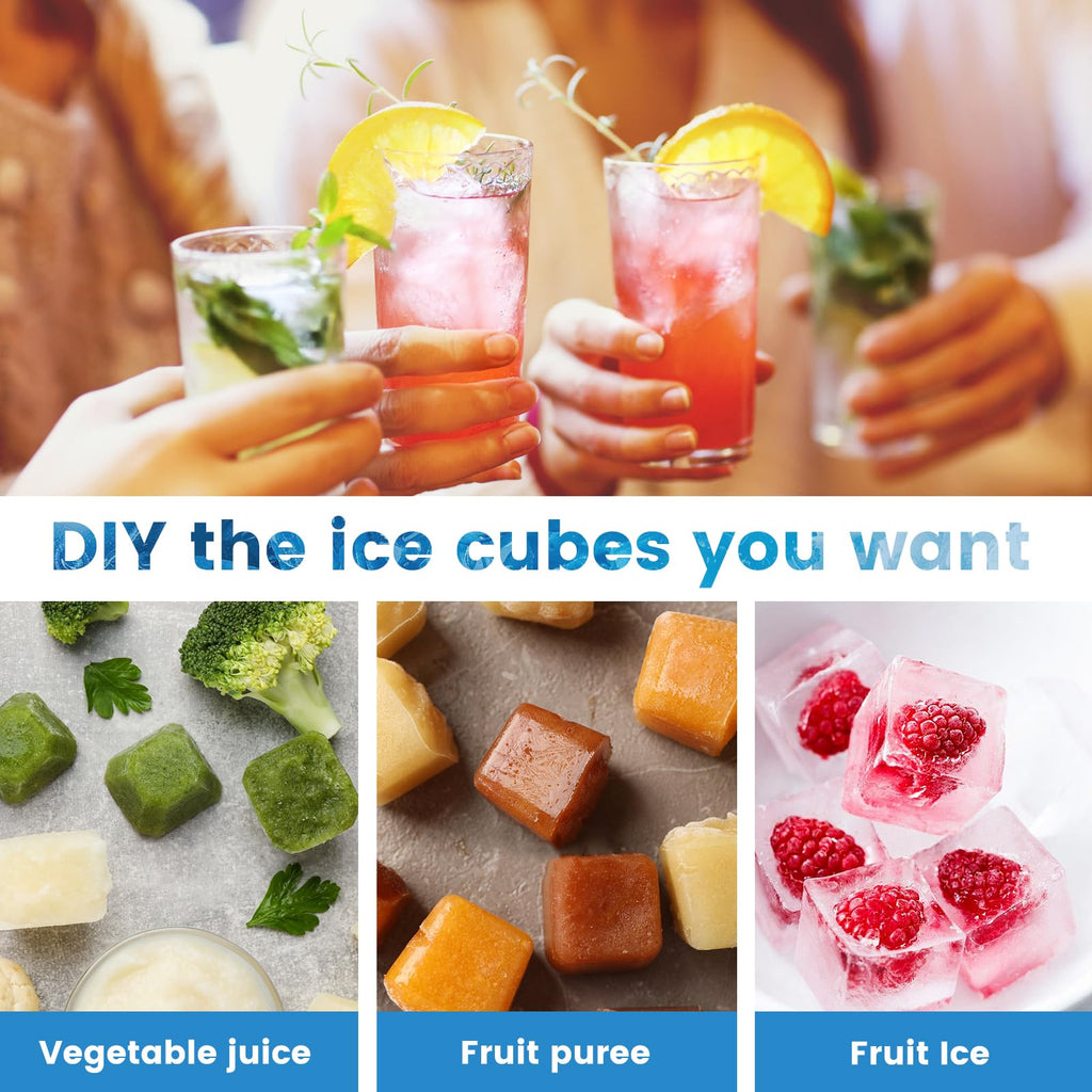 Stainless Steel 18 Slots Ice Tray with Lever, Vintage Style Ice Cube Tray with Clamp, Dishwasher Safe Metal Ice Cubes Mold for Home Kitchen Bar Use