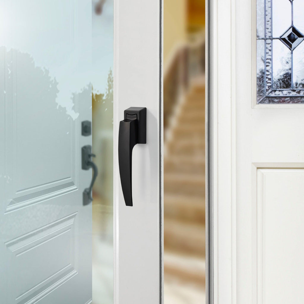 Ideal Security Model 1994 VP Pull Handle Set for Storm and Screen Doors, Fits 1 to 2-1/8 inches Thick Doors, Matte Black