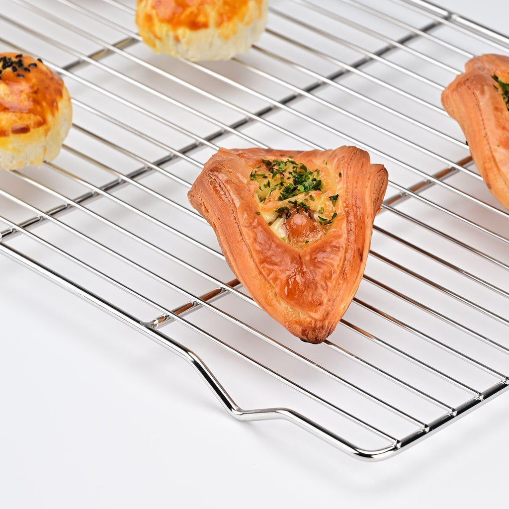 Mlintech Cooling Rack,2-Pack Heavy-Duty Stainless Steel Wire Rack for Cooking - Oven Baking Rack for Half Sheet Pans, Bread, Dishwasher Safe & Non-Toxic Metal Grates (16.5"x11.5"x0.6")