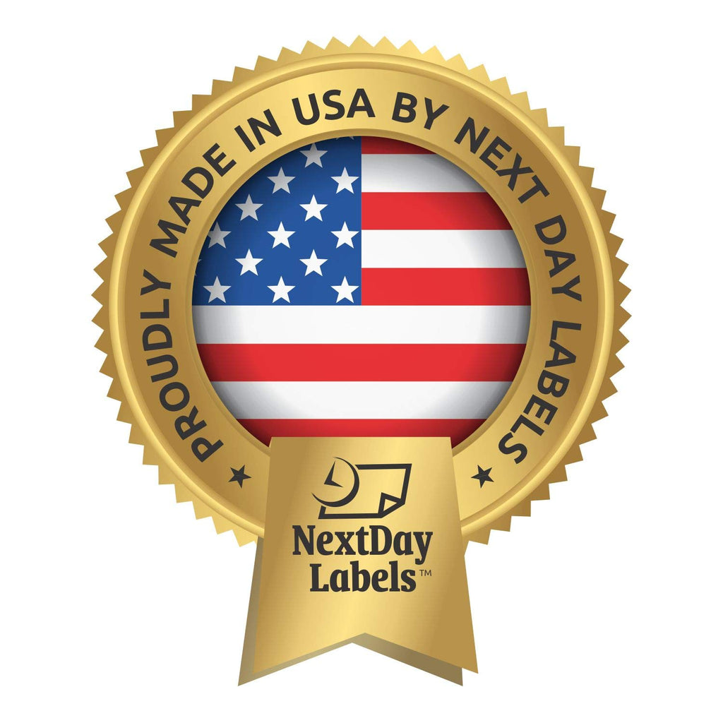 NextDayLabels - Super Gloss Clear Retail Package/Envelope Seals Stickers, 1" Inch Round Circle Wafer Seal Labels 1,000 Per Roll