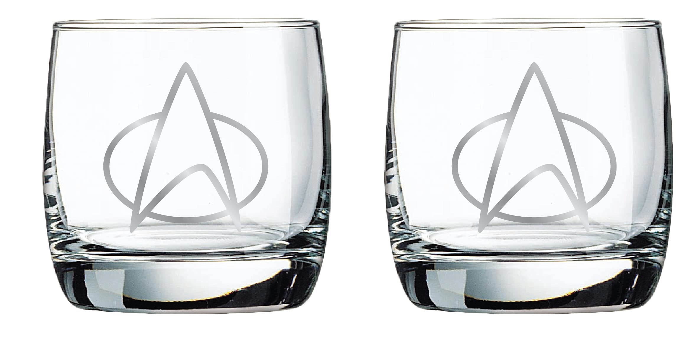 Star Trek: The Next Generation - Collectible Whiskey Glasses - Set of 2 Glasses (10 oz.)
