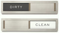 Clean Dirty Dishwasher Magnet Sign, Kitchen Gadget for Apartment Essentials & Wedding Registry Gifts - Kubik Letters Premium Stainless Steel Grade 304 - Extra Adhesive tapes included