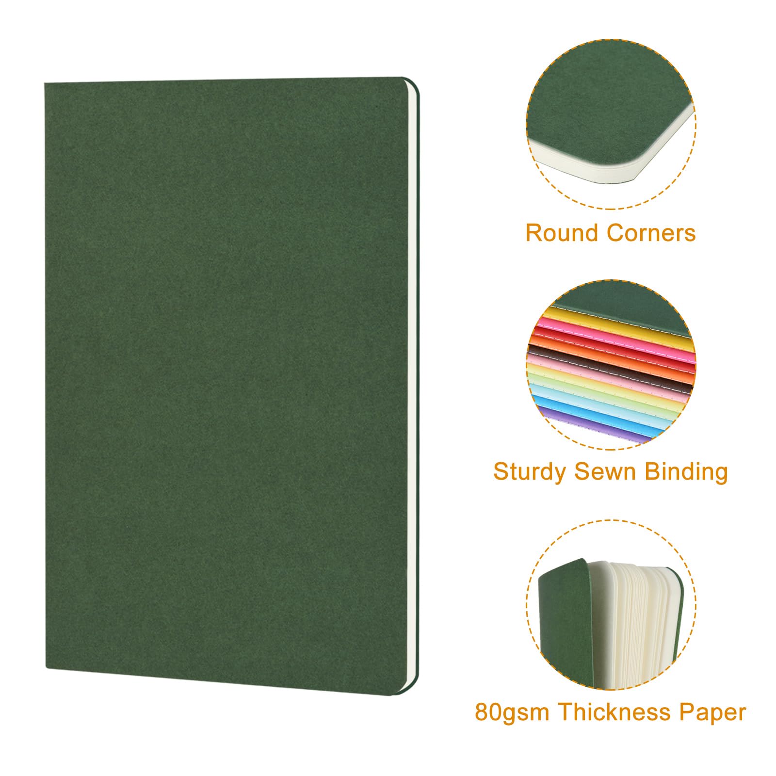 ZCZN 60 Pack Mini Notebooks Bulk, Lined NotePads, 3.5x5.5 Inches Colorful Pocket Journals, 30 Sheets/60 Pages, Small Notebooks for School Supplies, Office Supplies&Daily Notes (60)