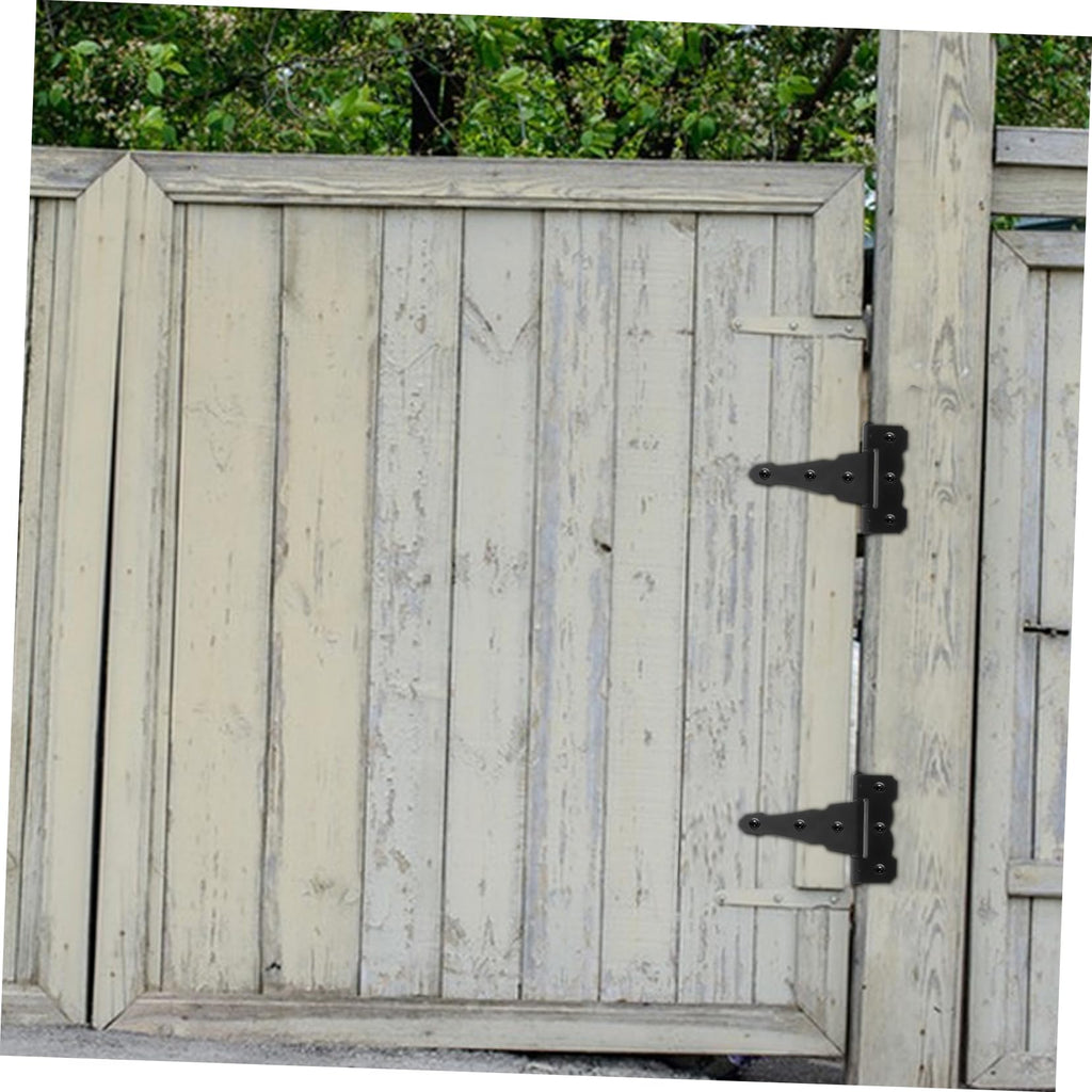 Barn Door Hinges 5 Inch Matte Black T Hinges Heavy Duty Decorative Hardware for Doors and Windows Sturdy Support for Farmhouse Style