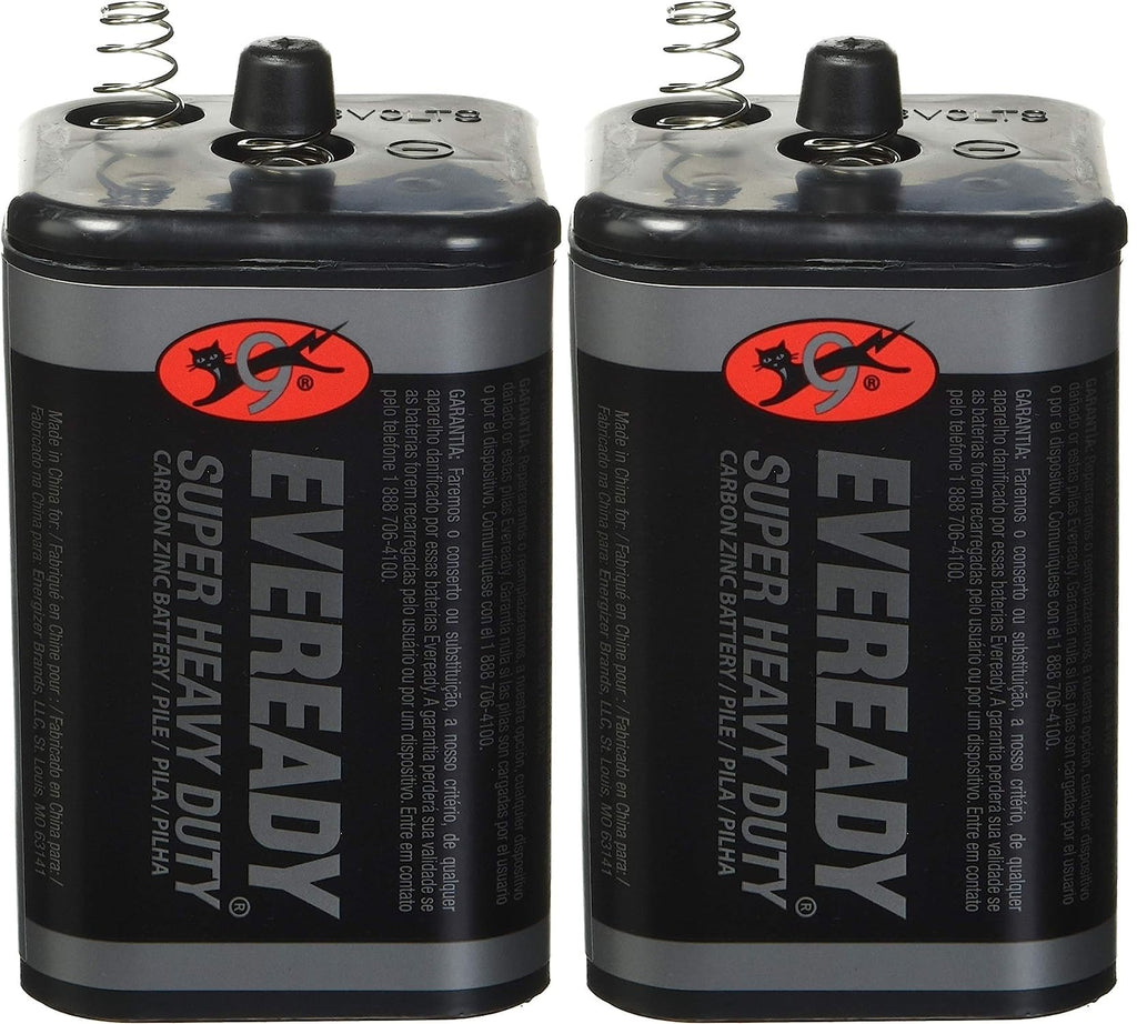 EVEREADY 6V Battery, Super Heavy Duty 6 Volt Battery, 2 Count