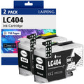 LC404 LC404BK Black Ink Cartridges Compatible for LC404 LC 404XL for MFC-J1205W MFC-J1215W MFC-J1205W XL Printer High Yield (Black*2)