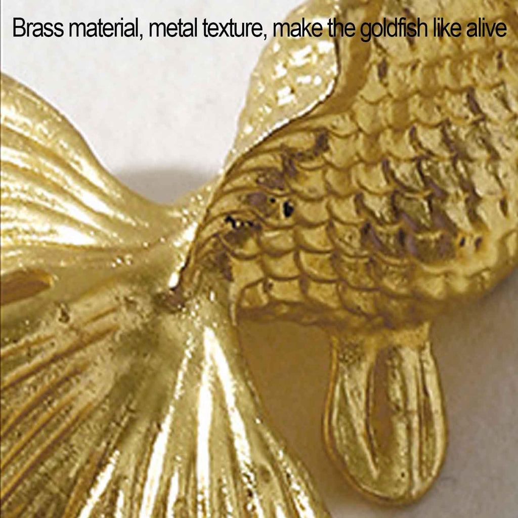 JSBWSFA 2PCS Goldfish Cabinet Knobs, Animal Knobs Cabinets and Drawers Knob for Cabinets Gold Drawer Knob Metal Dresser Pull Cupboard Handles