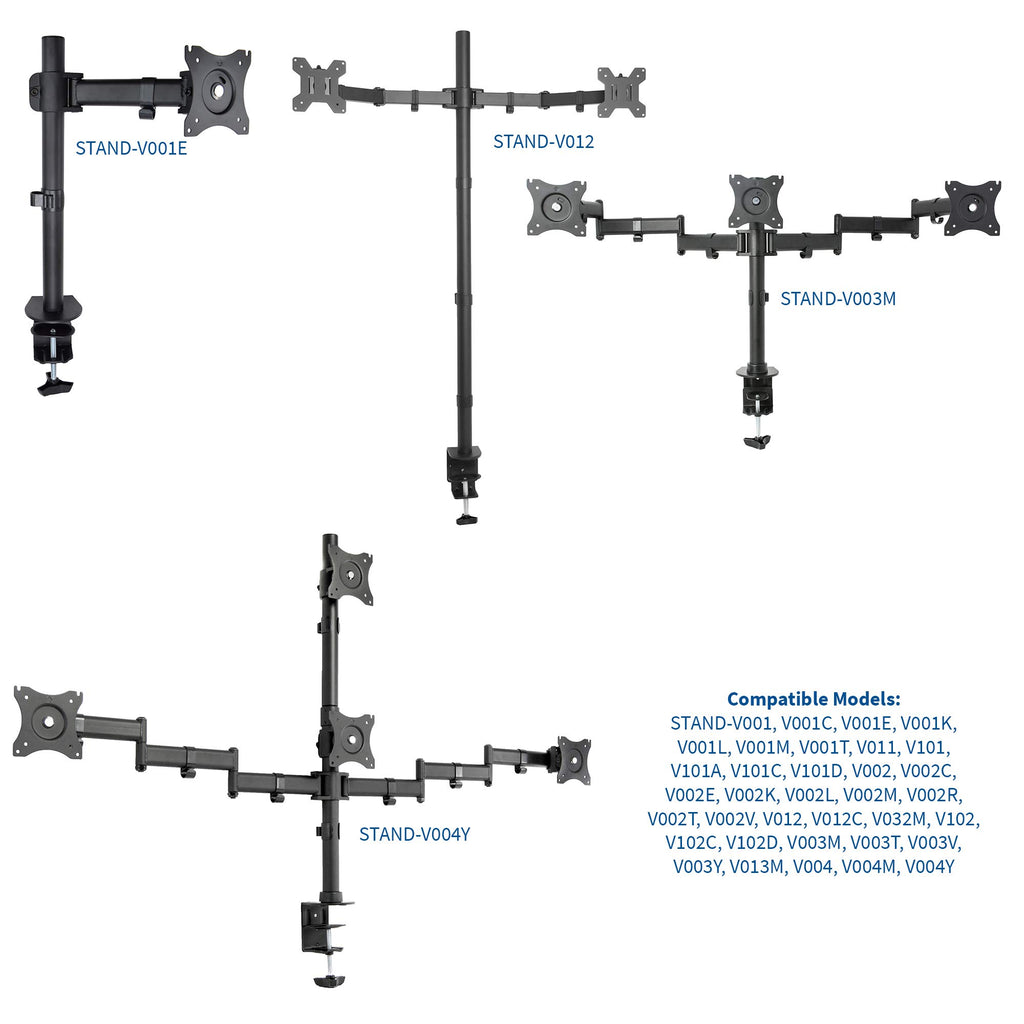 VIVO Fully Adjustable Single Monitor Arm for Desk Mount Stand, Monitor Arm for 1 Screen up to 27 inches, Black, PT-SD-AM01A