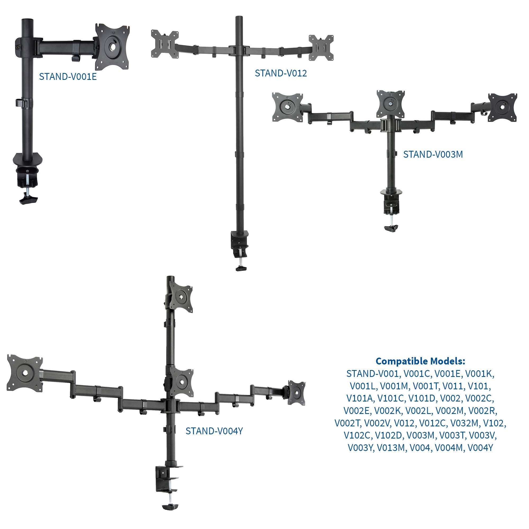 VIVO Fully Adjustable Single Monitor Arm for Desk Mount Stand, Monitor Arm for 1 Screen up to 27 inches, Black, PT-SD-AM01A