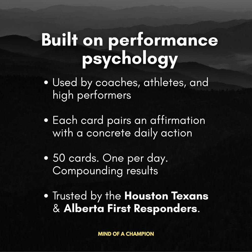 Mind Of A Champion - Motivational Cards for Men Affirmations and Action Steps to Turn Dreams into Reality - For Productivity, Personal Development, Self Care, Mindfulness, Affirmation Cards for Men