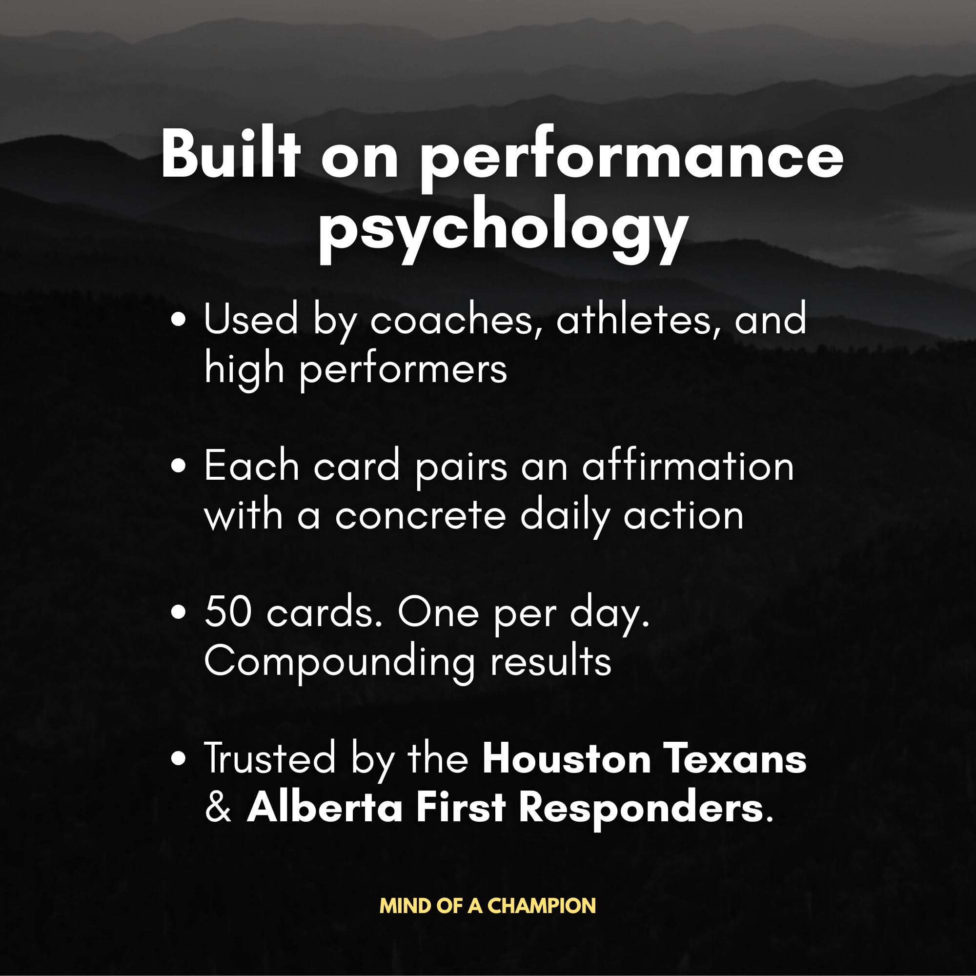 Mind Of A Champion - Motivational Cards for Men Affirmations and Action Steps to Turn Dreams into Reality - For Productivity, Personal Development, Self Care, Mindfulness, Affirmation Cards for Men
