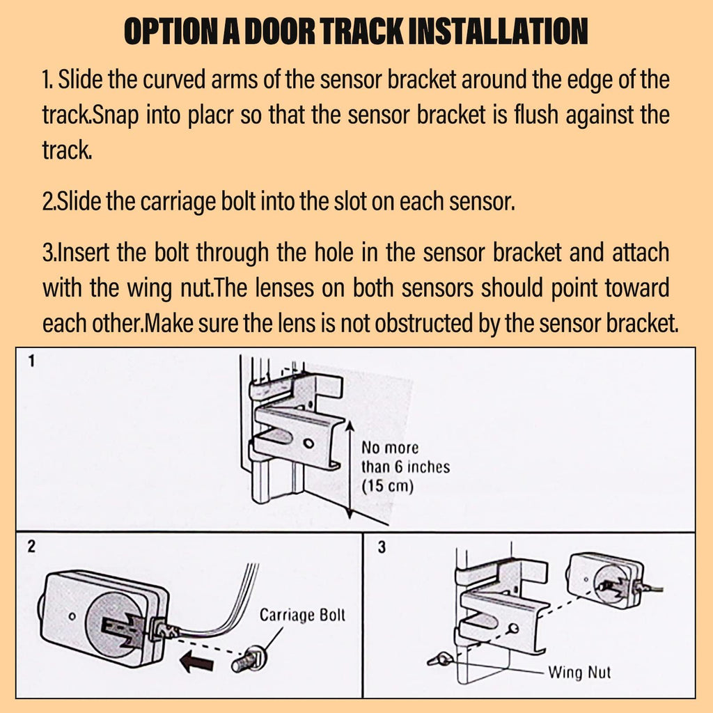 Garage Door Sensor Replacement Compatible with Liftmaster Chamberlain Craftsman Garage Door Openers, 41A5034 G801CB-P Garage Door Safety Sensor Kit