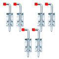 MAOPINER Metal Lock Barrel Bolt Spring Loaded Latch 6.5" Long w/Grip Heavy Duty Zinc for Ramp Door Fence RV (6)