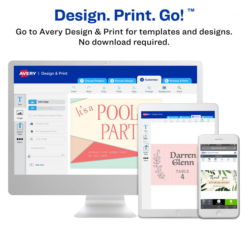 Tri-Fold Brochures, Inkjet, White, Matte, 1-up, 100-sheets