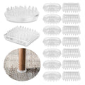 Carpet Protectors Spiked Caster Cups, 16Pcs Plastic Round & Square Comfortable Touch Furniture Leg Protectors for Sofas, Tables, Chairs, Bookcases or Other Furniture (Clear)