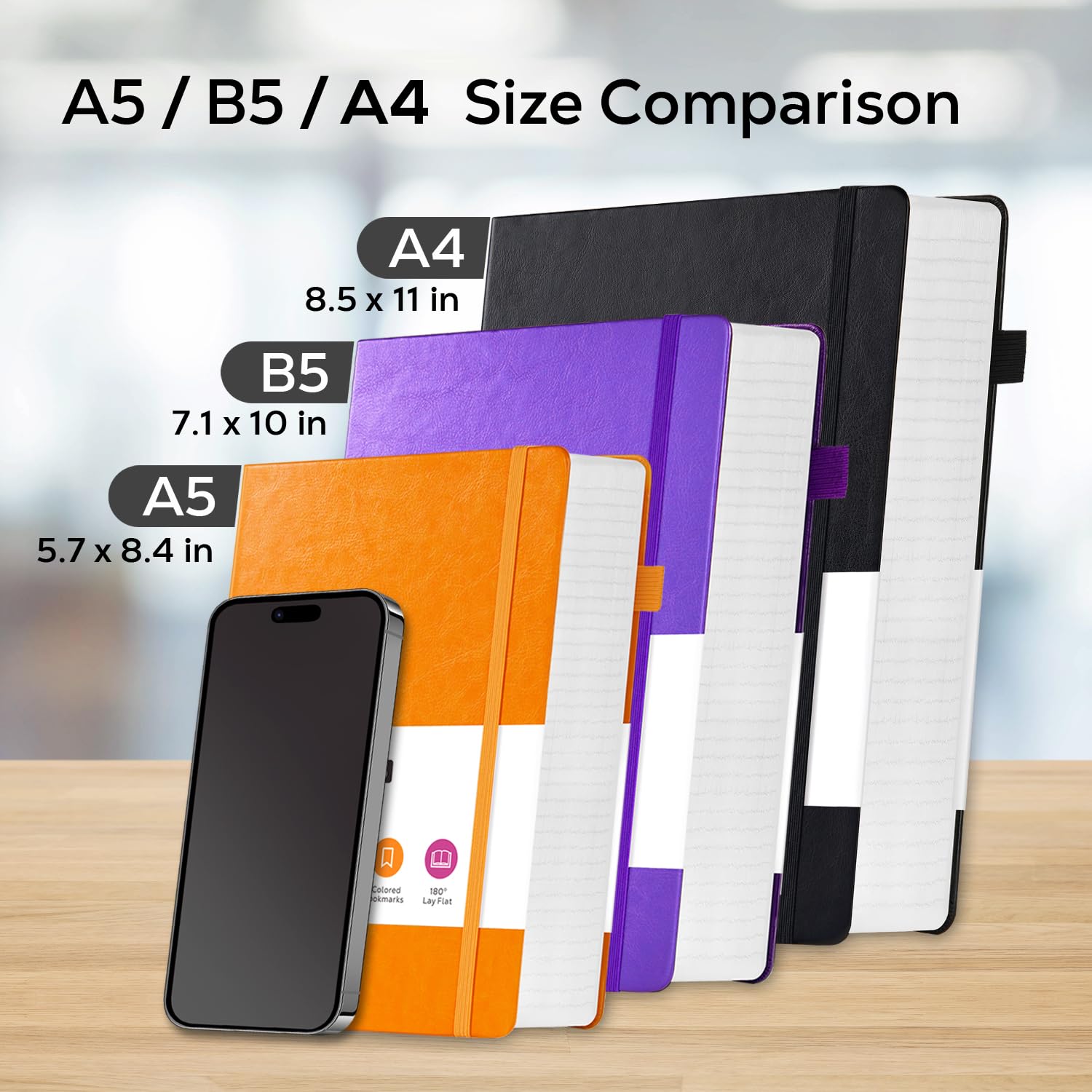320 Pages Journal Notebook, College Ruled Notebook Journal for Women Men, Leather Journal Notebook for School Work, Pearlescent Purple Notebook, 8.5 x 11