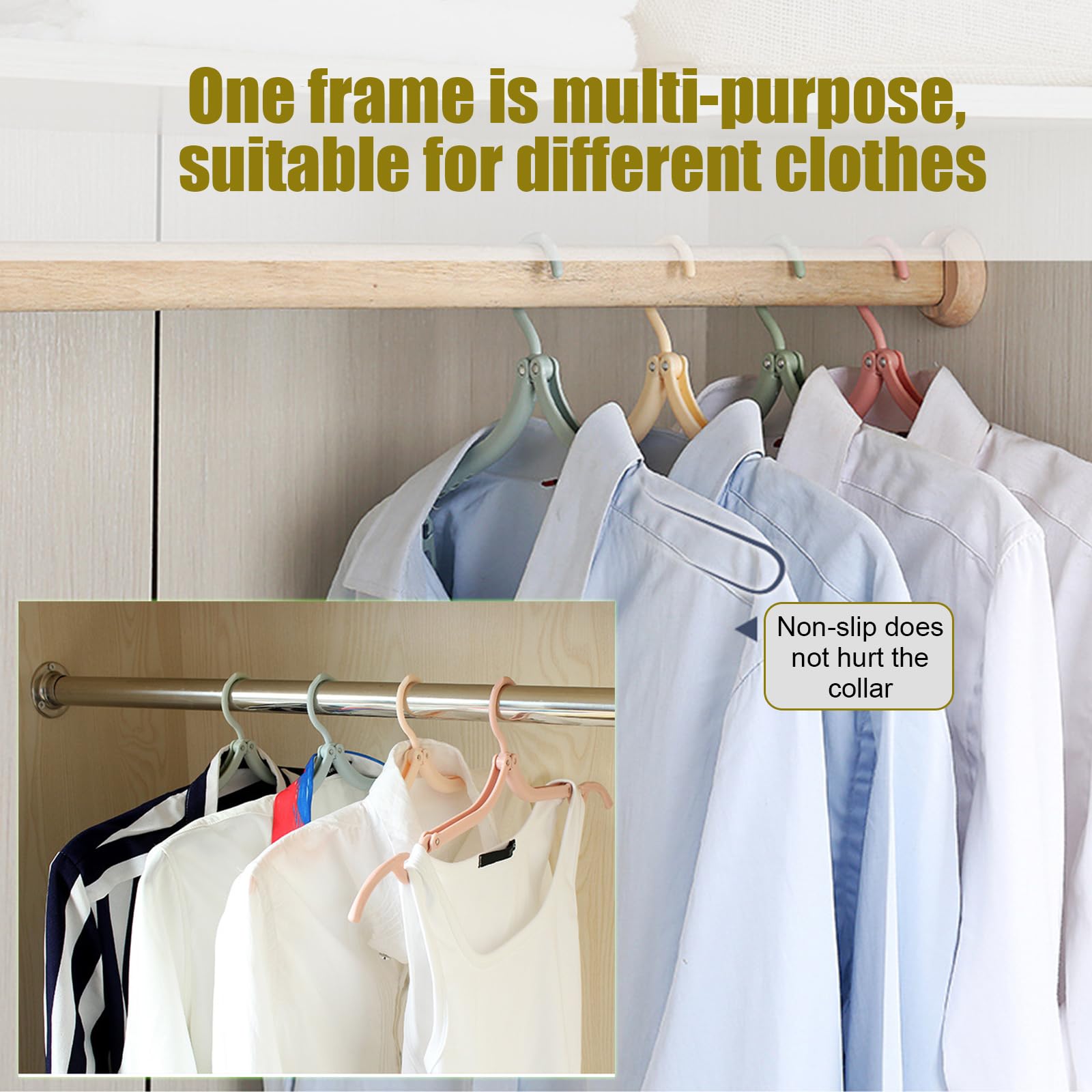 24PCS Travel Hangers Folding Hangers Portable Clothes Hangers,Lightweight Foldable Suitable for Travel Business Camping and Home