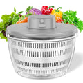 Vegetables Washer Dryer,4L Large Capacity Fruit Vegetable Strainer Spinner,USB Electric Salad Lettuce Spinner,Automatic Compact Salad Cleaner and Dryer for Home Kitchen(White)