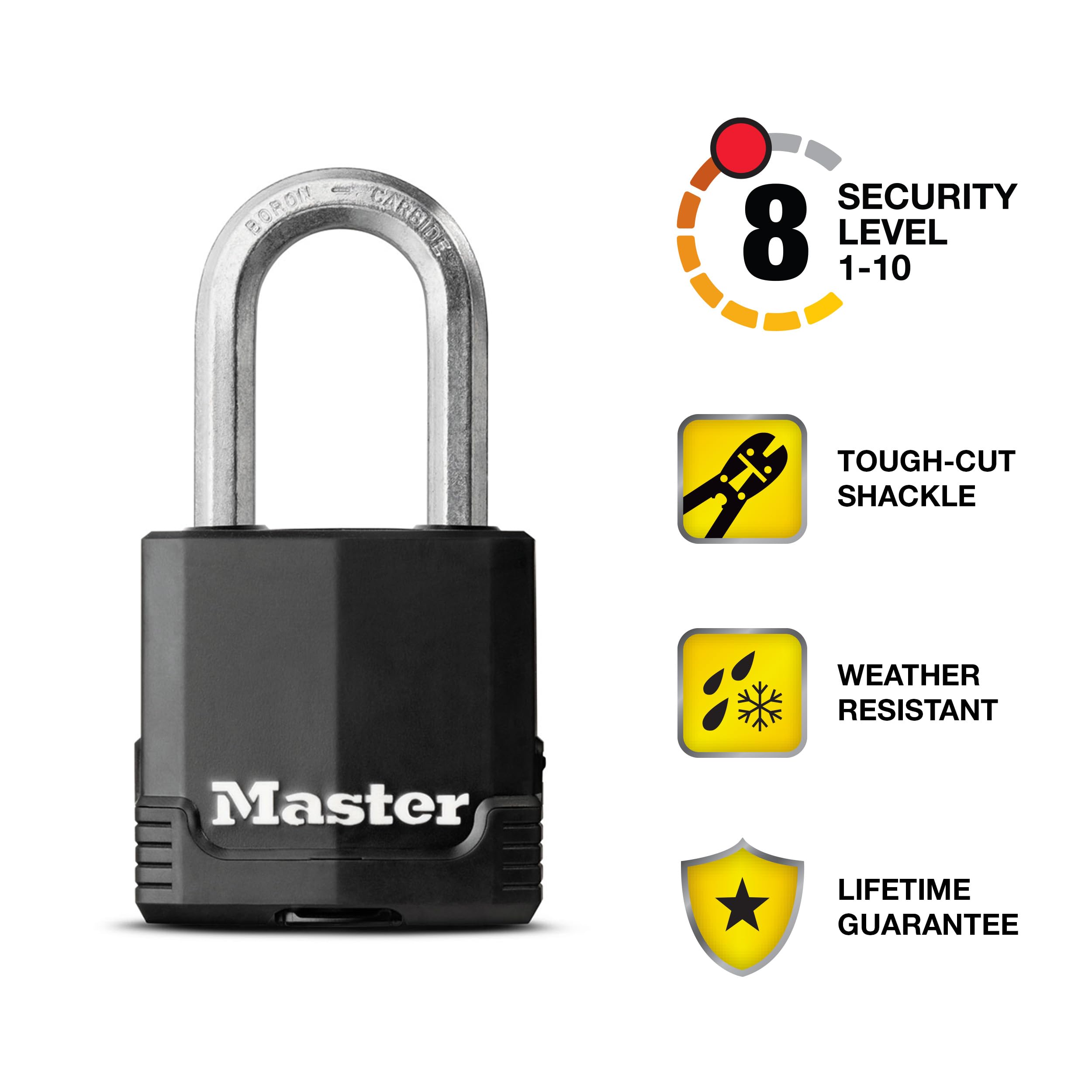 Master Lock Magnum Heavy Duty Outdoor Padlock with Key, 1 Pack M115XDLF