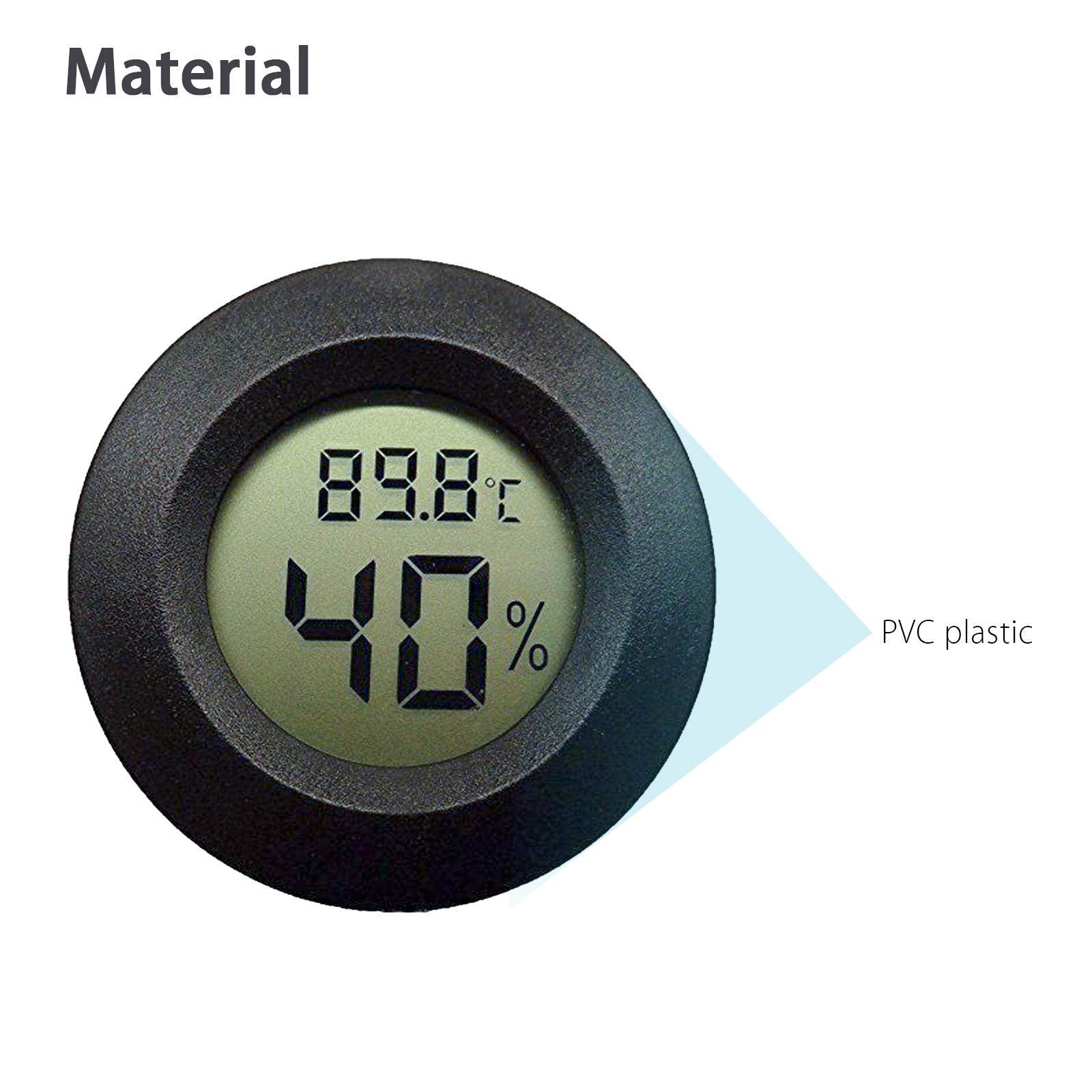 EEEkit 6-Pack Thermometer Hygrometer, Humidity Temperature Meter Gauge with LCD Monitor for Home Greenhouse Basement
