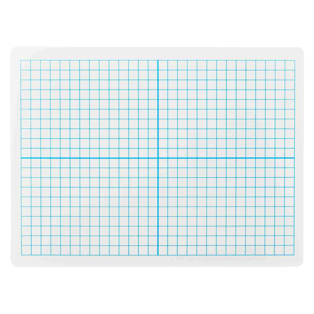 Dry Erase Lapboards with Grid Lines - Pack of 25 Graph Whiteboard Set - 9x12 - Student Single Sided - Improve Children's Classroom Learning with Portable White Boards