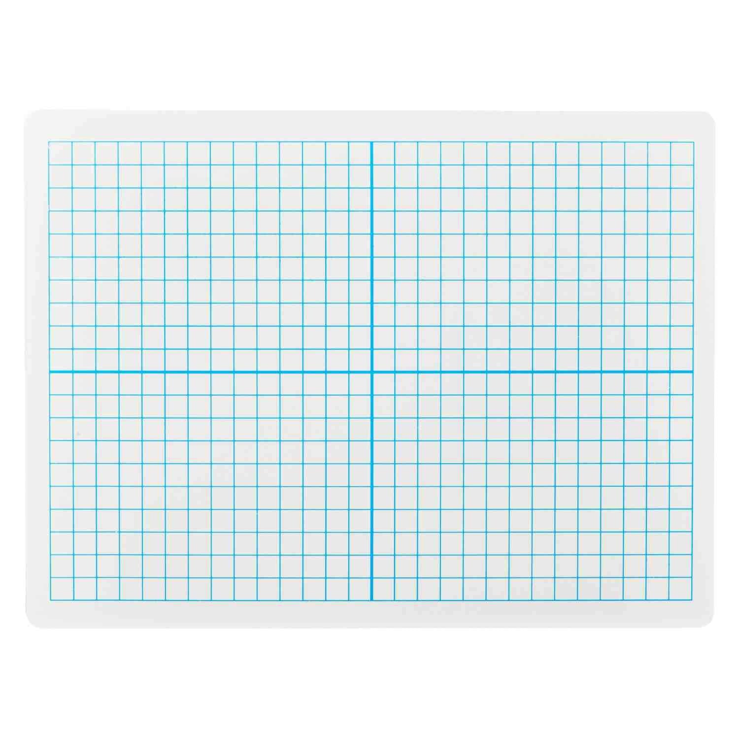 Dry Erase Lapboards with Grid Lines - Pack of 25 Graph Whiteboard Set - 9x12 - Student Single Sided - Improve Children's Classroom Learning with Portable White Boards