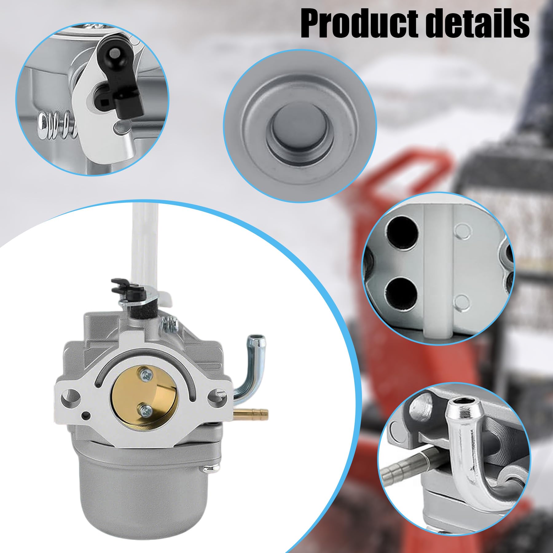 Carburetor fit for Briggs & Stratton Snowblower Replaces # 796122 794593 793161 696737 Compatible 20A114 20A414 20M114 20M107 Engines
