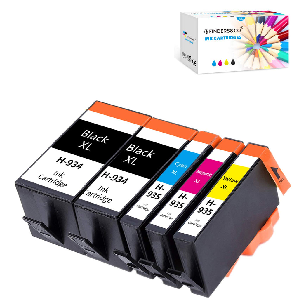 Compatible 934XL 935XL Ink Cartridge Replacement for HP 934 935 XL Ink Work with HP Officejet 6812 6815 6820 Officejet Pro 6230 6830 6835 Printers (2BK 1C 1M 1Y)