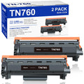 [with CHIP] TN760 Toner Cartridge Replacement for TN760 TN-760 TN730 TN-730 Compatible with Brother DCP-L2550DW MFC-L2710DW HL-L2370DW HL-L2390DW MFC-L2750DW HL-L2390DW HL-L2350DW Printer (2 Black)