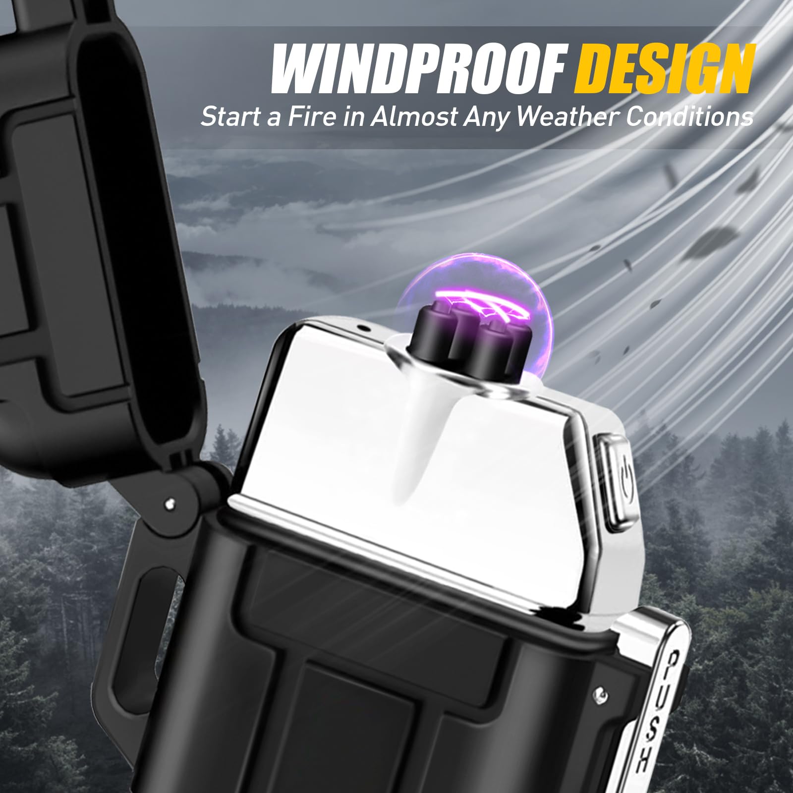 WEARXI Gifts for Men Electric Lighter, Easter Gifts for Adults, Father s Day Gift from Daughter Son Wife, Birthday Gift for Dad/Men/Him, Father s Day Ideas, Cool Gadgets Camping Accessories