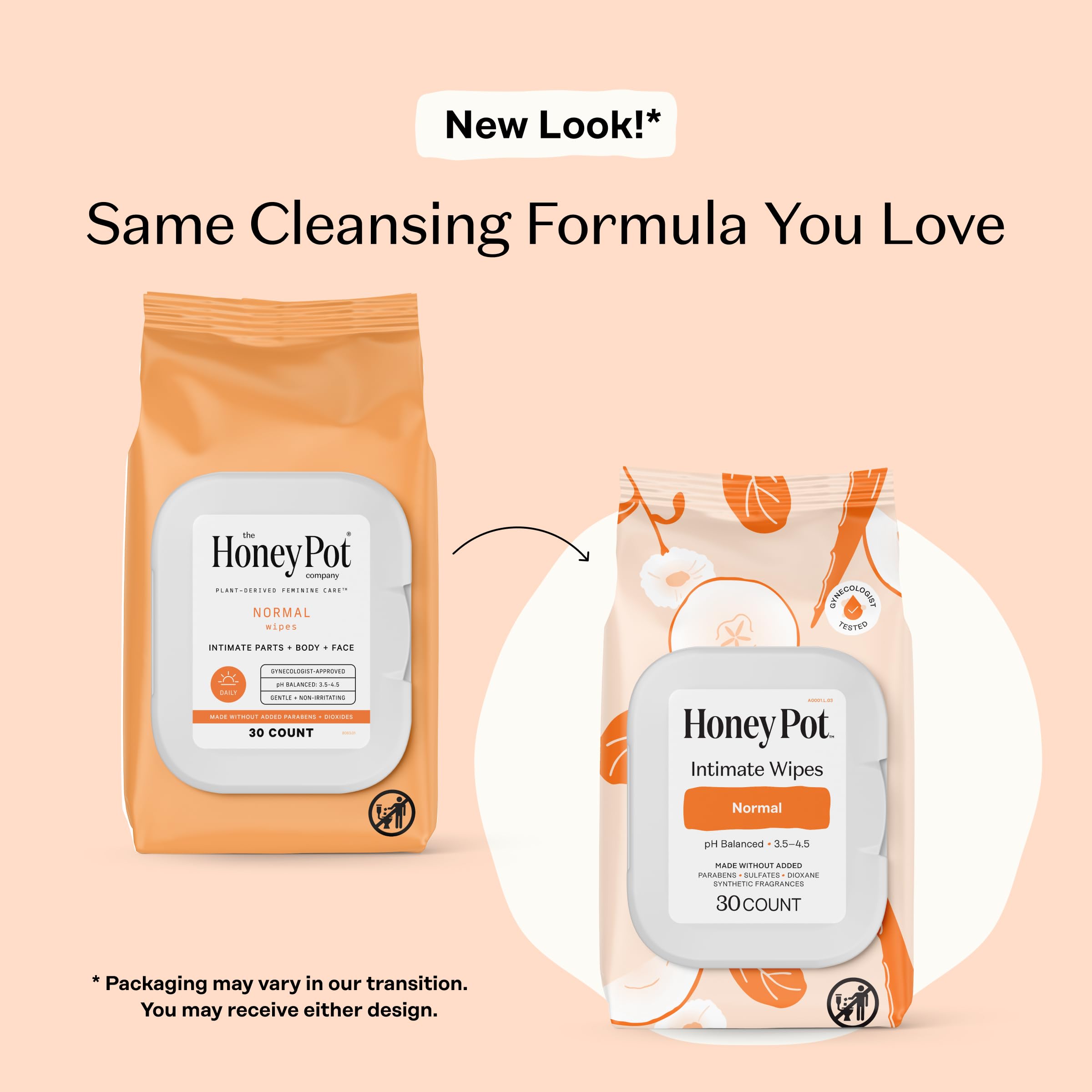 THE HONEY POT - Normal Wipes - 30 Count
