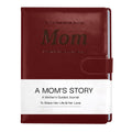 Artmag Mom's Life Story Journal with 250+ Prompt Questions, Family Keepsake Book Leather Cover for Mom to Share Her Memories for Birthday Mother's Day Christmas (Red)