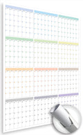 Undated Large Wall Calendar (39 x 27 inches) – Double-Sided Dry Erase Yearly & Monthly Wall Calendar, Big Erasable Planner for Home, Office, or Classroom, Thick Paper with Gloss Lamination
