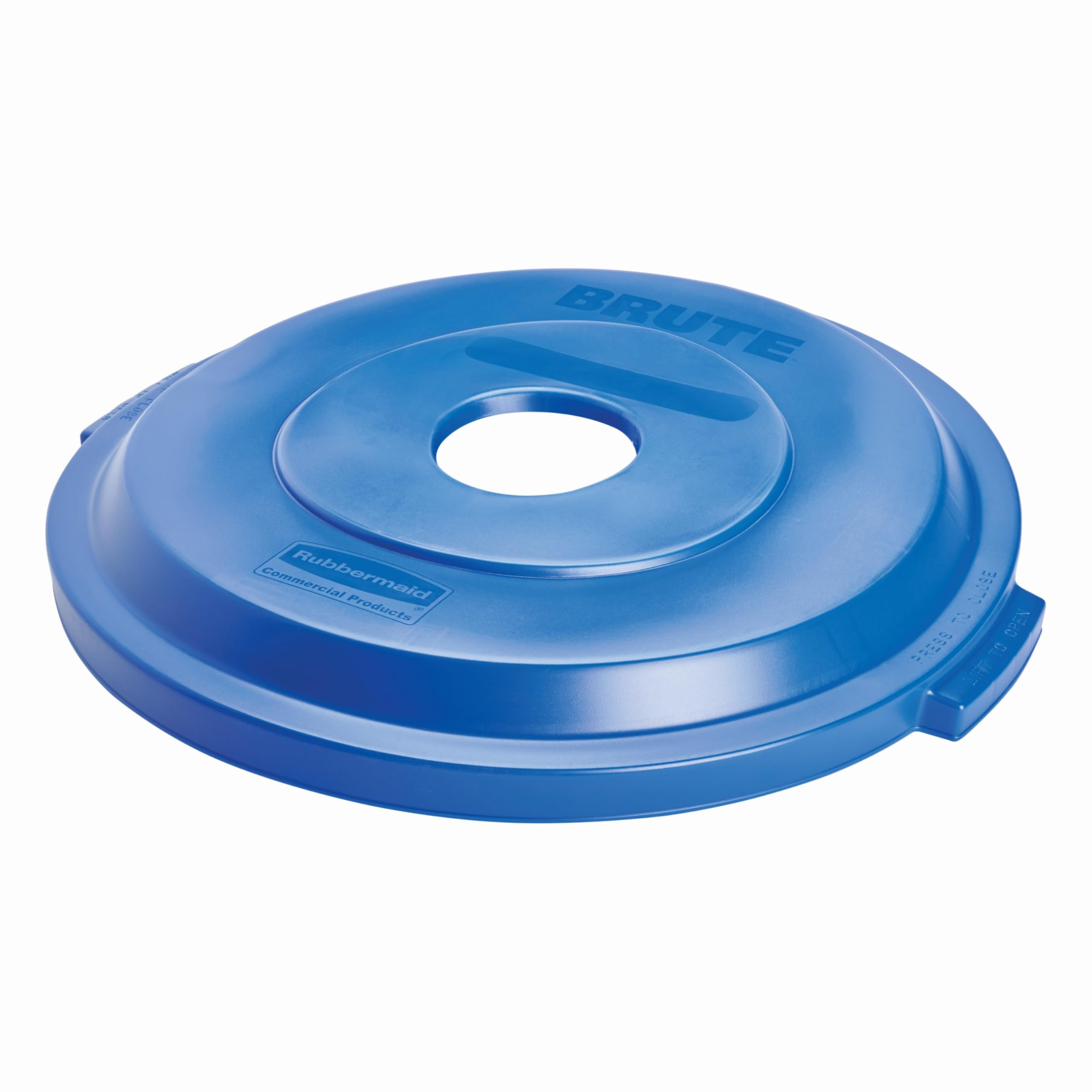Rubbermaid Commercial BRUTE Heavy-Duty Round Waste/Utility Container 32-gallon Bottle/Can Recycling lid Blue Compatible with Rubbermaid BRUTE 32-Gallon Can
