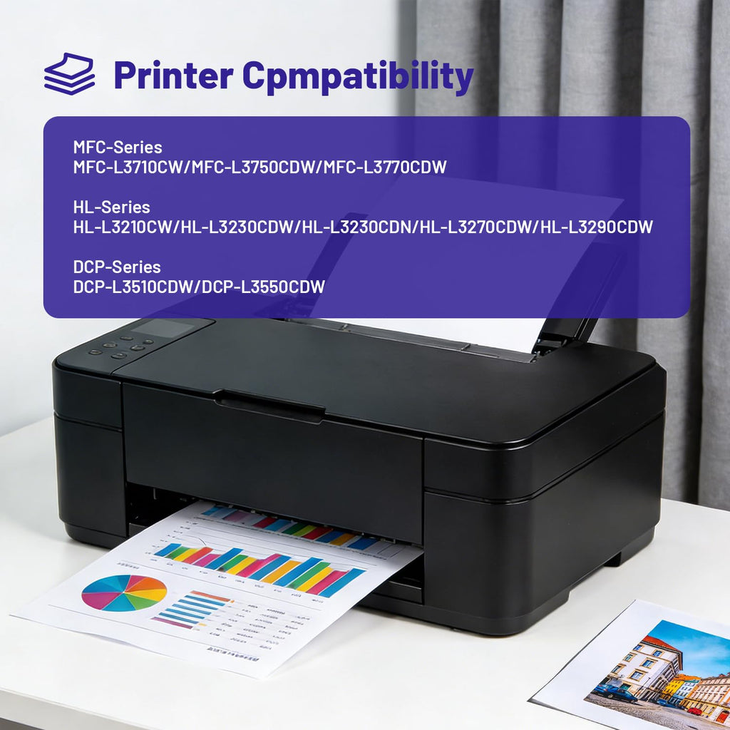 NSDHink (with Chip) Compatible TN227 Toner Cartridges for Brother TN-227 TN223 Toner Combo Pack Replacement for Brother MFC-L3770CDW HL-L3290CDW HL-L3270CDW MFC-L3710CW HL-L3210CW Toner, 4-Pack