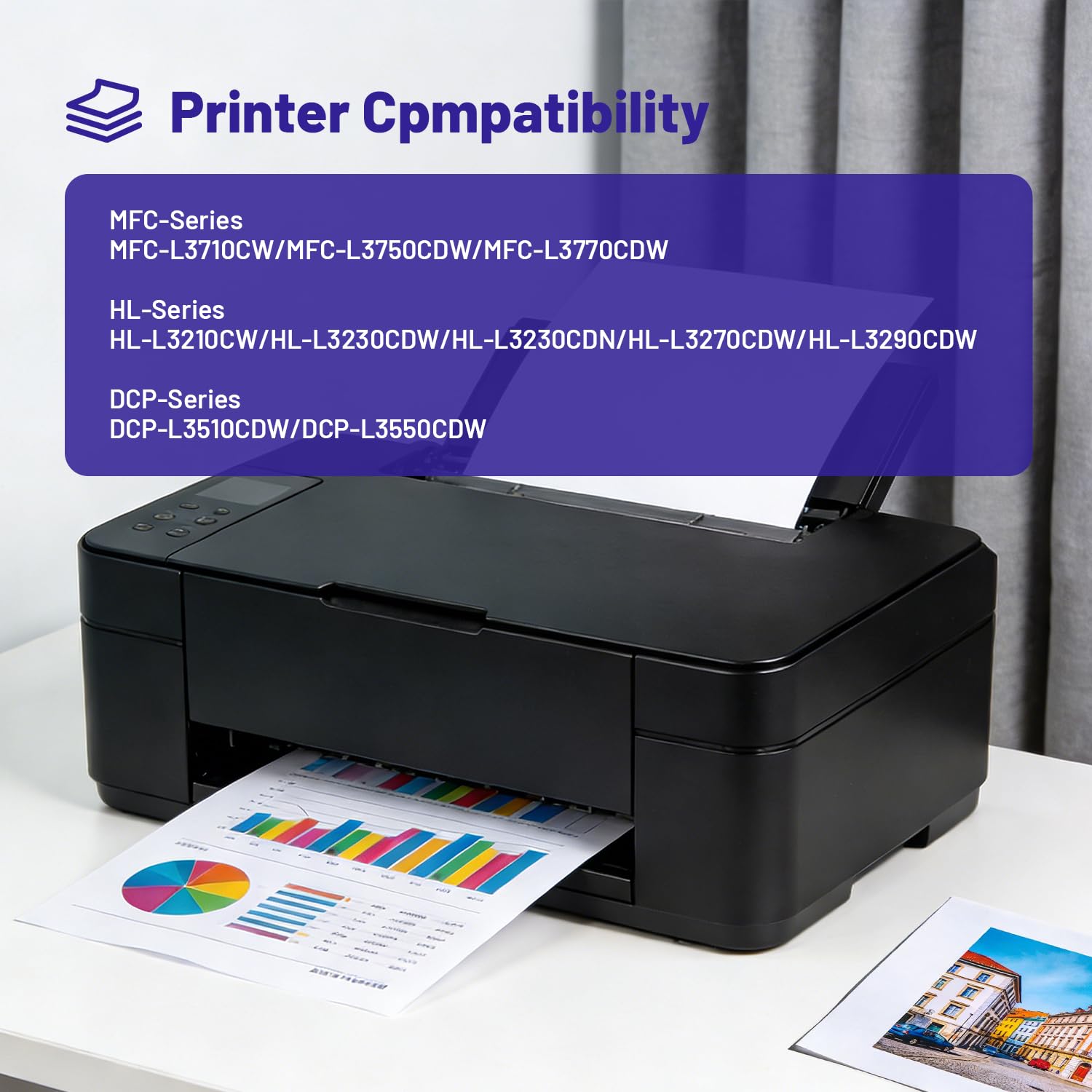 NSDHink (with Chip) Compatible TN227 Toner Cartridges for Brother TN-227 TN223 Toner Combo Pack Replacement for Brother MFC-L3770CDW HL-L3290CDW HL-L3270CDW MFC-L3710CW HL-L3210CW Toner, 4-Pack