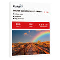 Koala Heavyweight Thick Glossy Photo Paper Single Sided 8.5x11 Inches 69LB 260GSM for Inkjet Printer and Dye Ink for Greeting Card Cake Toppers