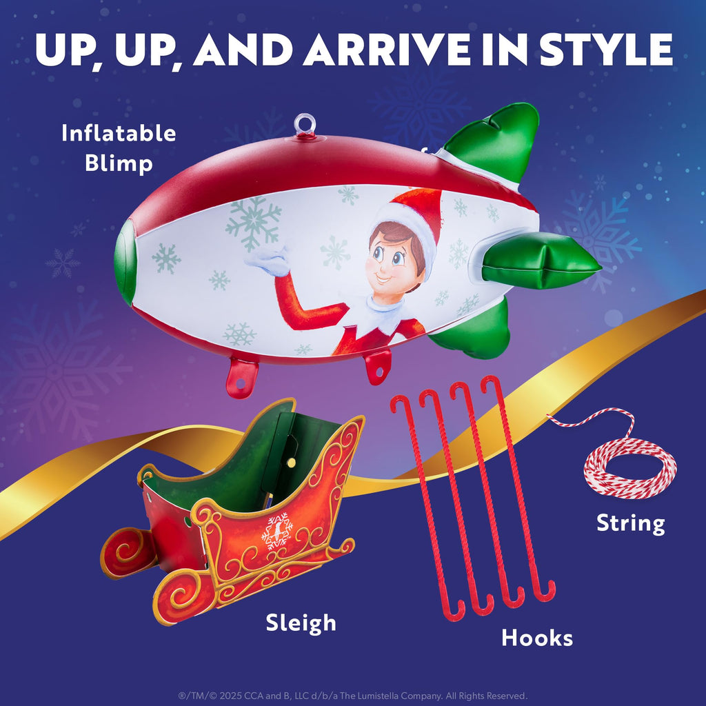 The Elf on The Shelf Polar Props Peppermint Blimp Ride – 20th Anniversary Scout Elf Accessory (Scout Elf Not Included)