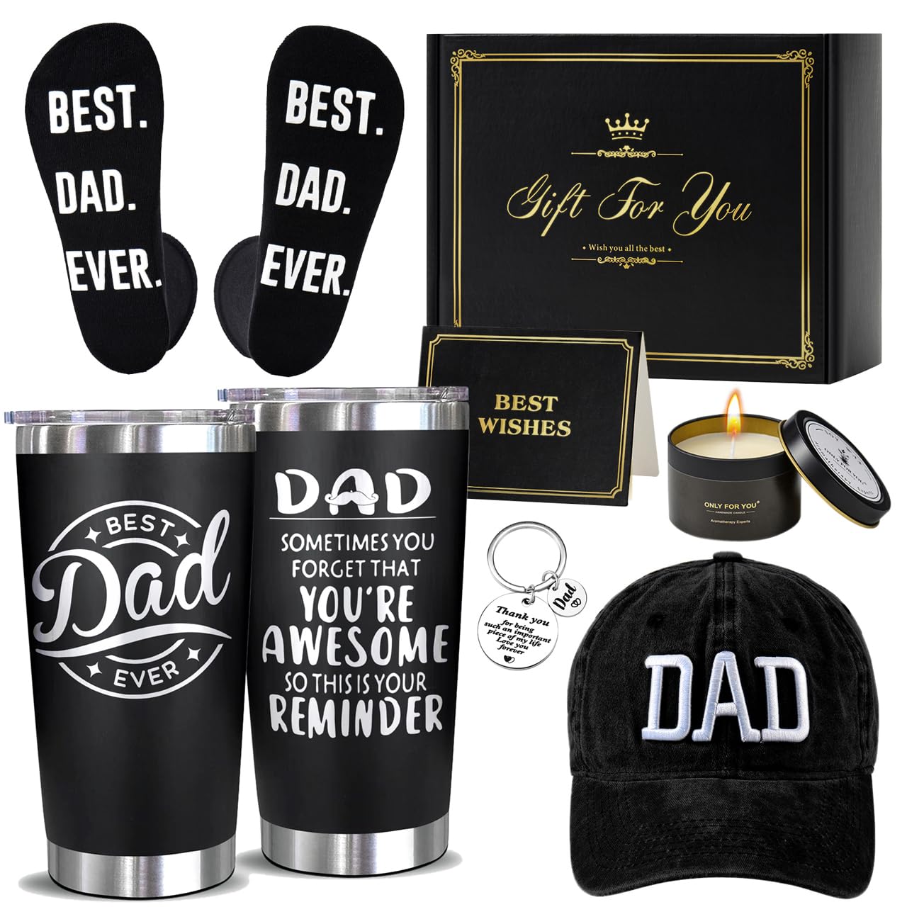 Gifts for Dad, Fathers Day Gift Ideas, from Daughter, Son, Wife, Birthday, Valentine's Day Christmas Day for Dad, Black