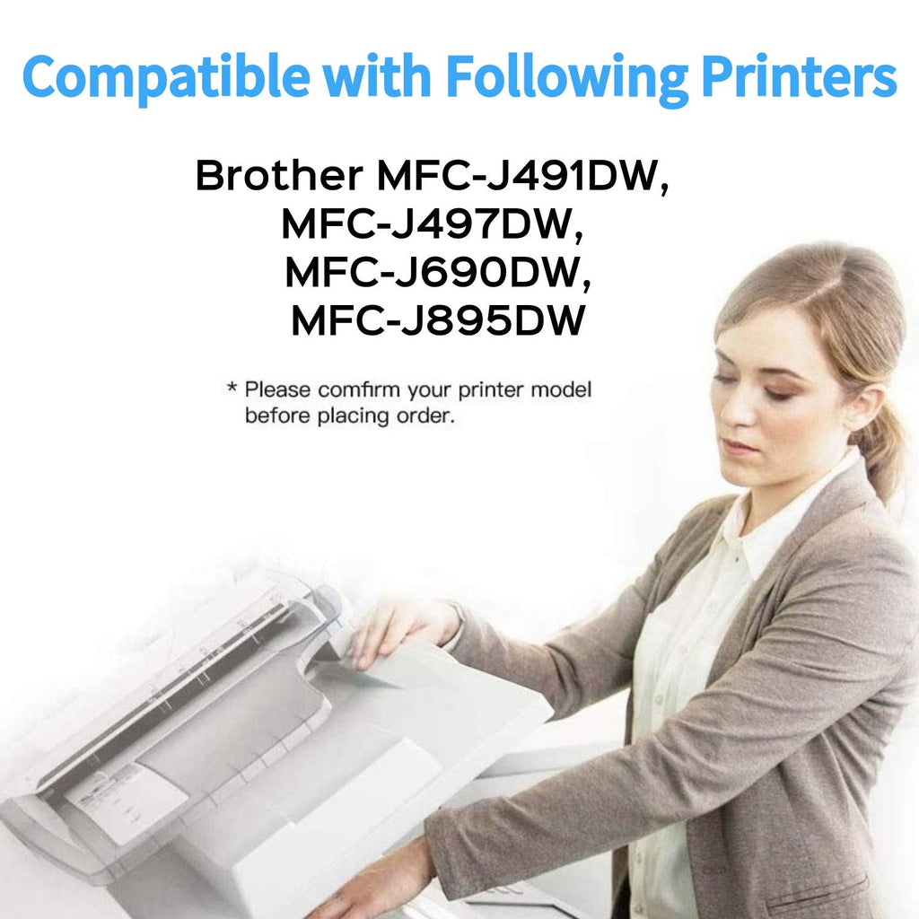 LC3013BK Black XL Ink Cartridge Replacement for Brother LC3013XL LC-3013 LC3011 Ink Work with Brother MFC-J491DW J497DW J690DW J895DW Printer (5X LC3013 BK)