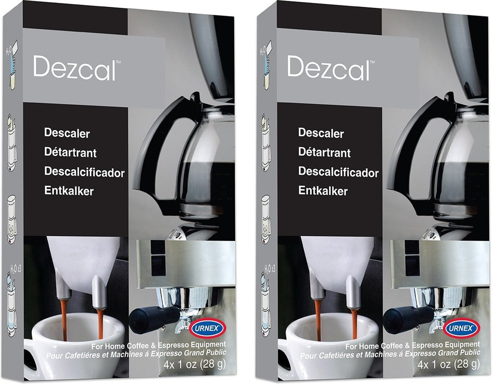 Urnex Dezcal Home Activated Descaler For Home Coffee & Espresso Equipt. 8 - 1 oz Packets
