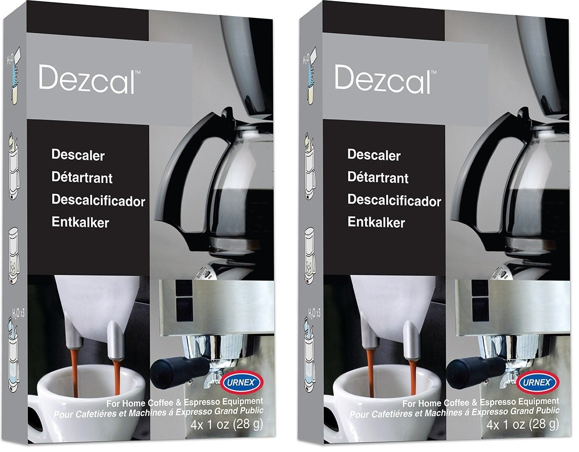 Urnex Dezcal Home Activated Descaler For Home Coffee & Espresso Equipt. 8 - 1 oz Packets