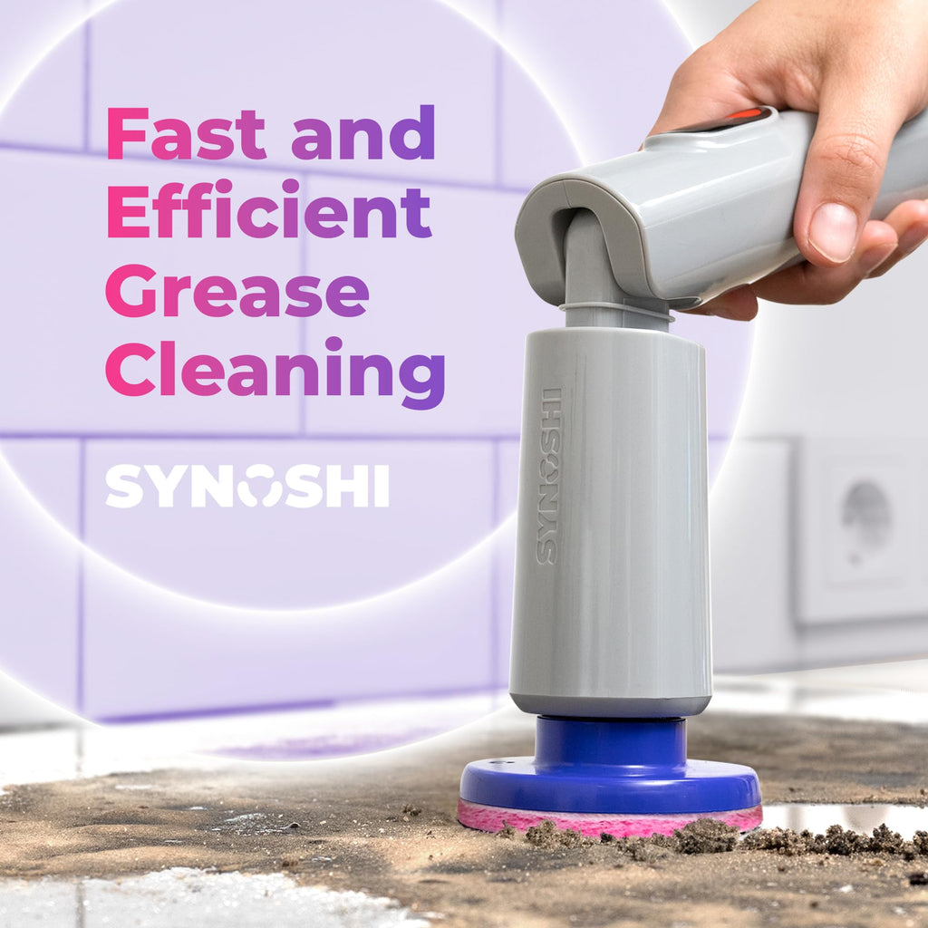 Synoshi PRO Electric Spin Scrubber Magic Melamine Sponge for Bathroom & Shower Cleaning Brush, Kitchen Brush Head For Power Scrubber - Set of 3 Magic Sponges