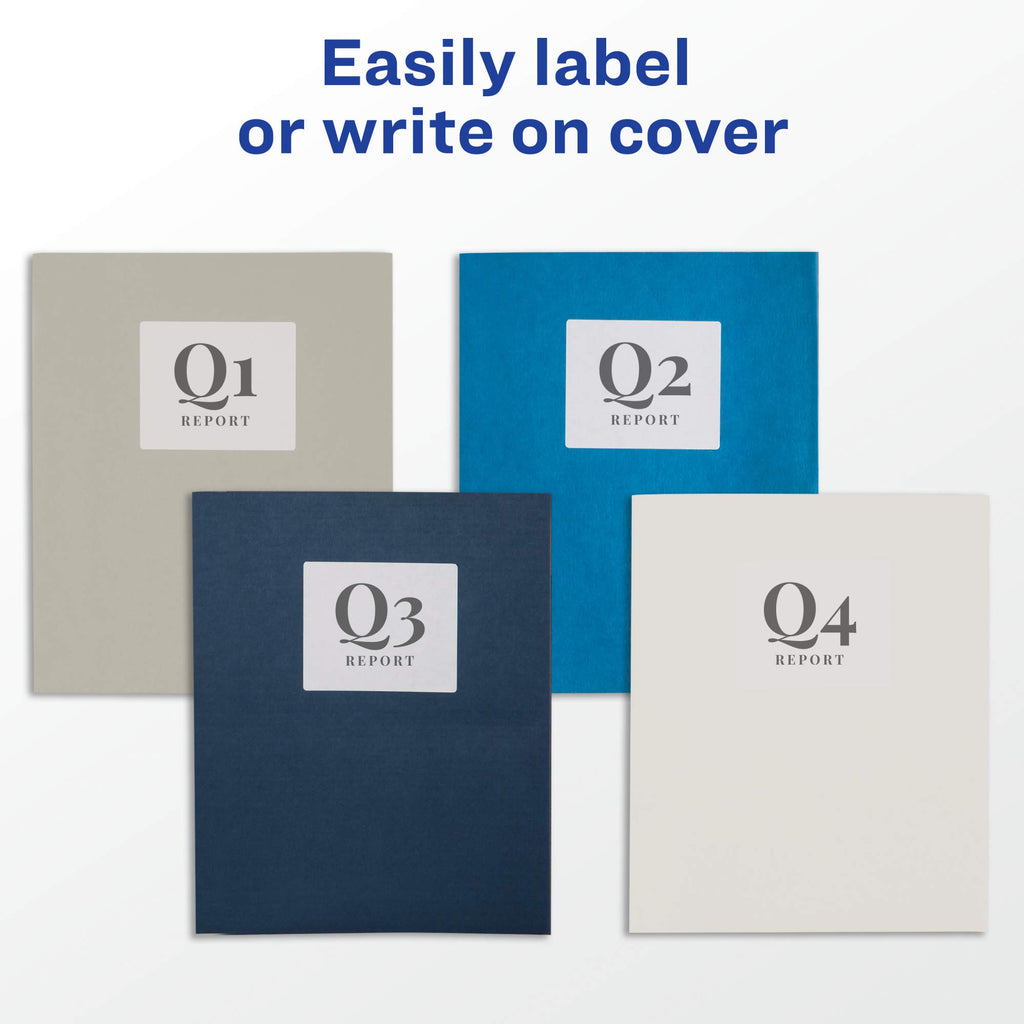 Two Pocket Folders, White, Paper, 8-1/2" x 11"