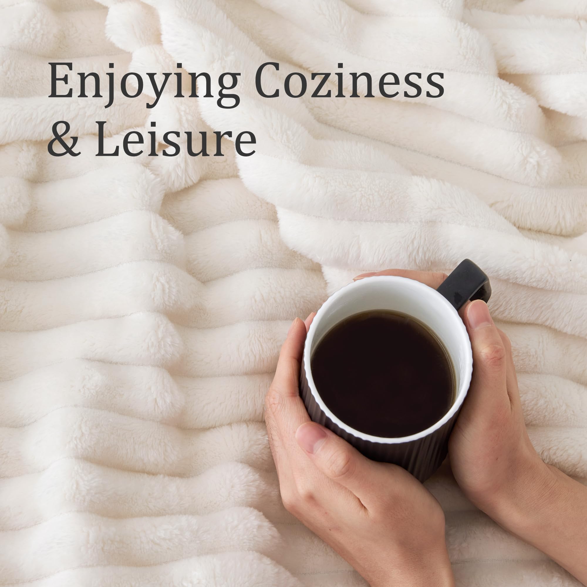 BEDELITE Fuzzy Twin Blanket for Bed - Cream White Fluffy Cozy Soft Plush Warm Fleece Blankets for Winter, Bedroom Valentine's Day Decor Gifts for Him Her