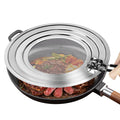 Stainless Steel Splatter Screen for Frying Pan - Grease Splatter Guard with Folding Handle - Cover Oil Splash from Bacon, Oil, or Deep Fryer - Food Strainer and Universal Cookware