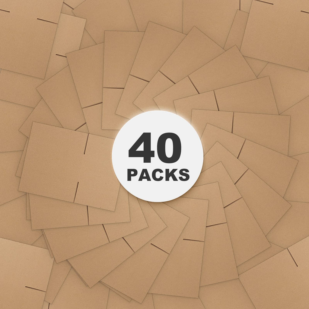 CRUGLA 40 Packs 8x6x4 Shipping Box Kraft Cardboard Corrugated Boxes Mailers Bulk for Packaging