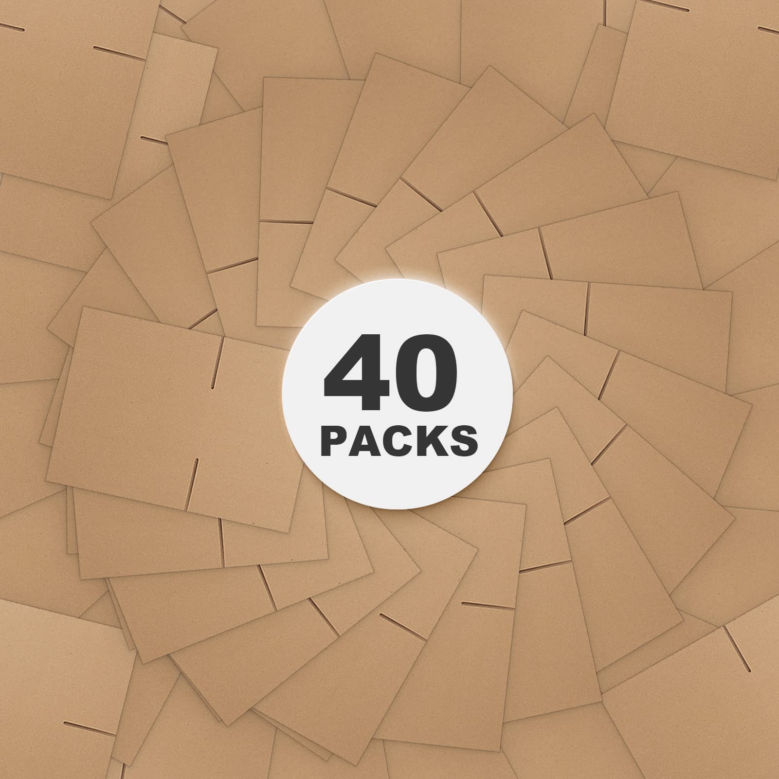 CRUGLA 40 Packs 8x6x4 Shipping Box Kraft Cardboard Corrugated Boxes Mailers Bulk for Packaging