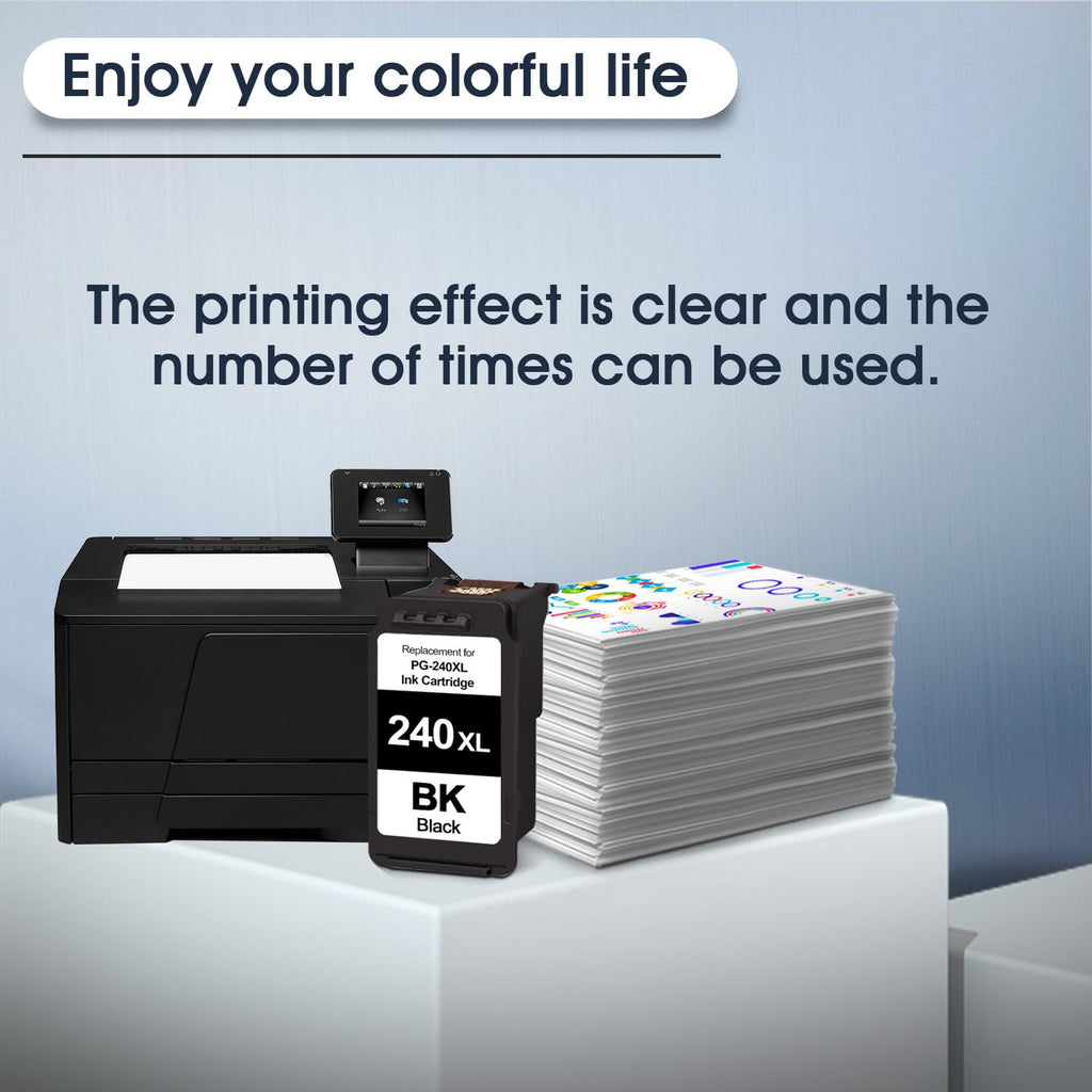 240XL Ink Cartridge Black Replacement for Canon PG-240XL 240 Ink Work for Canon PIXMA MG3620 MG3600 MG3120 TS5120 TS5100 MX392 Printer (1 Black)
